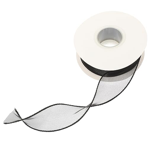 Operitacx 1 Rolle Meerjungfrau-Band seidenband ribbon geschenkeband hochzeitdeko Pflanzen Spitzenband nähen Wand Paketband für den täglichen Gebrauch Festival-Geschenkband Polyester Black von Operitacx