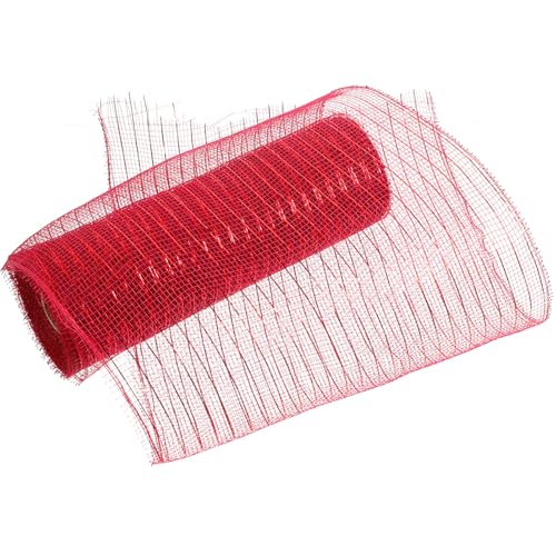 Operitacx 1 Rolle Mesh-Band seidenband ribbon geschenkband haar clips spangen hohzeitdeko Sackleinen Geschenkpapier Rot pastellfarbenes Tüllband farbige Bänder Verpackungsmaschenbänder pp von Operitacx