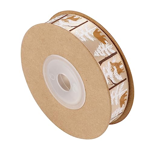 Operitacx 1 Rolle Weihnachtsband Geschlecht Offenbaren Gold Schleifen Für Bänder Dekoration Weihnachtskranz Rote Schleifen Zum Verpacken Autoband Für Die Hochzeit Punkt Polyester von Operitacx