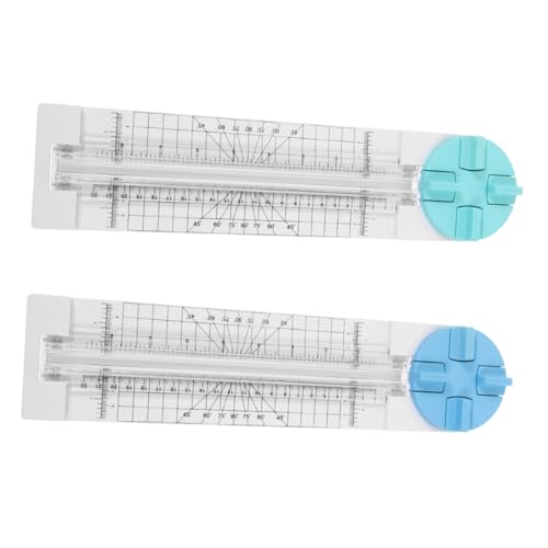 Operitacx 1 Satz 4-in-1-papierschneider Papierschneider-schieber Rotierender Papierschneider Gerader Fräser Tragbarer Papierschneider Handwerkliche Schneidwerkzeuge Papierlocher Metall 2st von Operitacx