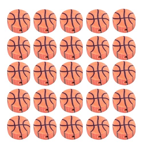 Operitacx 1 Satz Basketball-perlenmaterial Tonperlen-armband-set Armband Lose Perlen Basketball-abstandsperlen Kit Zur Herstellung Von Perlenarmbändern Armbandperlen Orange Polymer-ton 100st von Operitacx