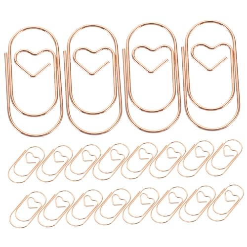 Operitacx 1 Satz Büroklammer Mini-bulldoggen-clips Pinnnadeln Für Pinnwand Clips Klemmen Karten Clip Papierklemmen Befestigungsclips Für Dokumente Exquisite Dateiclips Metall Rose Gold 20st von Operitacx