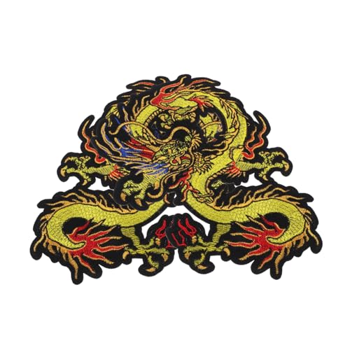 Operitacx 1 Satz Drachen-stickerei-patch Drachen-patches Flicken Für Jacken Aufnäher Zum Aufbügeln Für Kleidung Dekorative Patches Stoffaufkleber Flicken Für Kleidung Polyester 2st von Operitacx