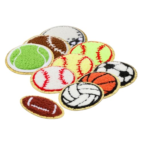 Operitacx 1 Satz Fußball-stickpatch Fußball Patch Eisen Auf Patch Aufnäher Für Jacken Aufbügeln Patch Jacken Patch Bügelflicken Fußballflicken Zum Aufbügeln Softball-aufnäher Chenille 10st von Operitacx