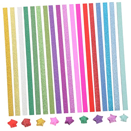 Operitacx 1 Satz Glitzerstern-origami Papierschere Schrenzpapier Glitzer-origami-sternpapier Origami-sternenpapier Origami Papier Selber Machen Origami Basteln Diy Papier 720 Blatt von Operitacx