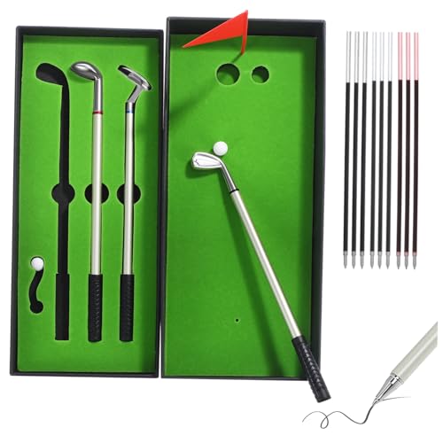 Operitacx 1 Satz Golf-stift-set Kugelschreiber Kugelschreiber Minigolf Golfkugelschreiber Coole Stifte Für Männer Strumpffüller Für Männer Interessantes Federspiel Golf-putter-stifte Metall von Operitacx