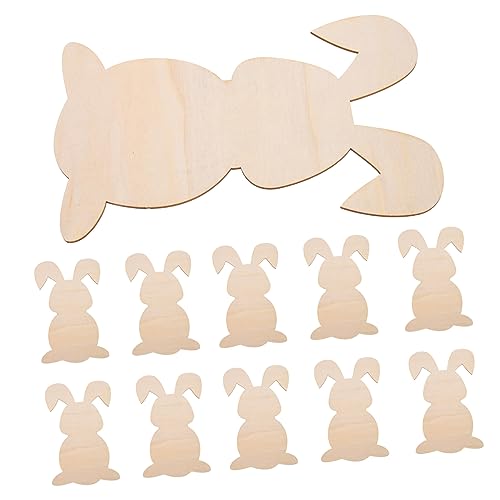 Operitacx 1 Satz Holzspäne in Hasenform Easter Decoration Diy Osterdekoration Kaninchen Heu Ammer Sparschwein Mädchen Osterdekoration Zuhause Tür Unfertige Holzspäne Diy Holzscheiben 10st von Operitacx