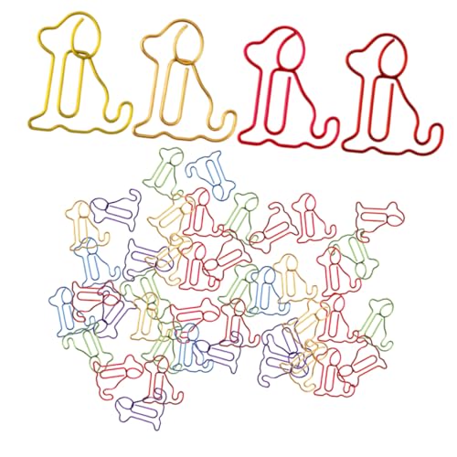 Operitacx 1 Satz Hunde-büroklammer Kanzleipapier Tücher Clips Für Lebensmittelbeutel Saftig Gesteckt Unterlagen Büroklammern Dekorative Banknotenklemme Office-dokumentenklammern Metall 30st von Operitacx