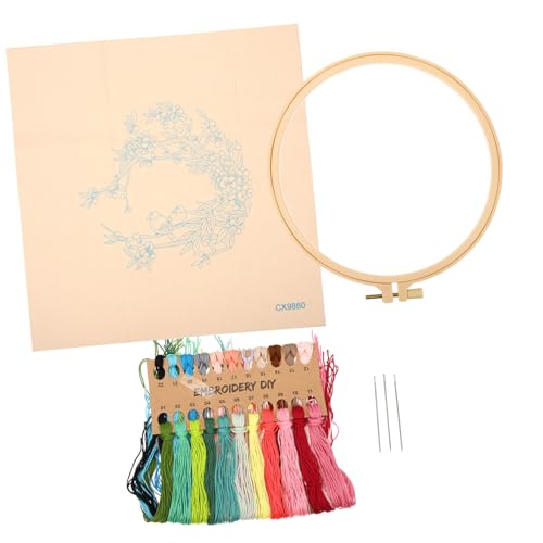 Operitacx 1 Satz Kreuzstich-Starter-Kit embroidery kit bastel materialien Bastelmaterialpaket Handstickerei-Set Bausatz Bastelset für Kinder Kreuzstich-Set DIY stickerei versorgung Baumwolle von Operitacx