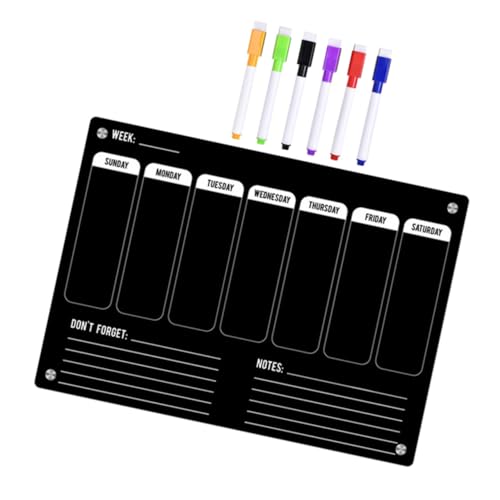 Operitacx 1 Satz Magnettafel für Kühlschränke Kühlschrank Magnetische Planer Wiederverwendbare Magnetische Notiztafel magnetisches Zeichenbrett Whiteboard-Kalenderplaner Tagesplanungstafel von Operitacx