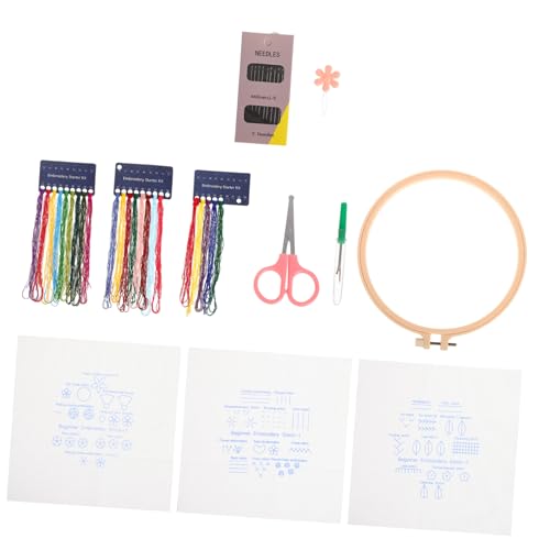 Operitacx 1 Satz Nähmaschine Für Anfänger Stich-kit Stichpaket Für Den Anfang Kreuzstichpackungen Stickset Für Kinder Sticknadel Professionelles Stickset Nadel- Und Fadenset Bausatz Plastik von Operitacx