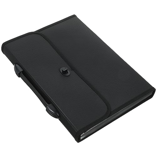 Operitacx 1 Satz Papier-Organizer-Ordner Akkordeon-Dokumentenordner Brief Organizer für dateimanager dokumente organizer Dokumentenhalter aus Papier Ordner mit mehreren Taschen Plastik Black von Operitacx