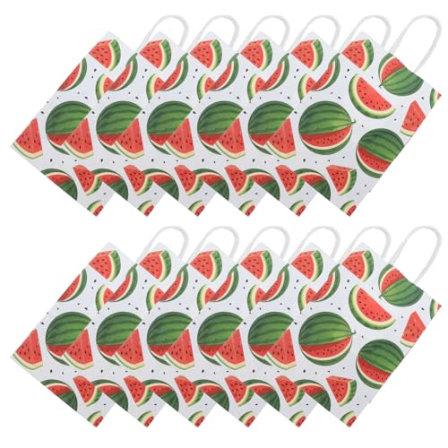 Operitacx 1 Satz Partytüten Mit Obstmotiv Papiertüten Aus Wassermelone Zubehör Für Die Sommerparty Wassermelonen-leckerli-taschen Geschenktüten Für Poolpartys Kraftpapier 12st von Operitacx