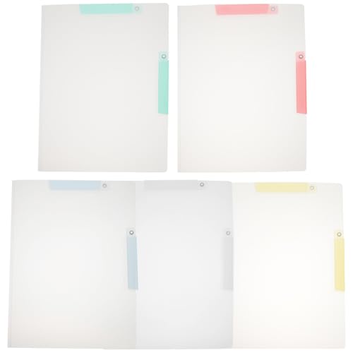 Operitacx 1 Satz Prüfungsunterlagen Organizer Dokumententasche Binder Clips Transparenter Umschlagtaschen Organizer Büro Aktenordner Dokumententasche Aktenordner Organizer 5 Stück von Operitacx