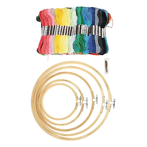 Operitacx 1 Satz Stickgarn-Set Stickgarn selber machen Stickpackungen mit Stempeln Kreuzstich-Set Armband-Set embroidery kit basteln set bunte Stickgarne Mehrzweck-Stickgarne Baumwolle von Operitacx