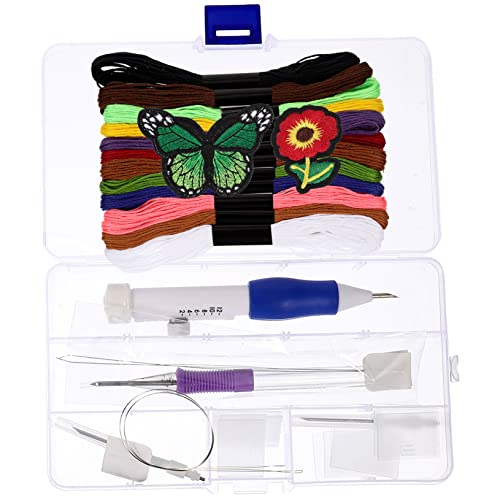 Operitacx 1 Satz Stickmaterialpaket Kreuzstich-Set für Kinder Stickerei-Kits Stickgarne selber machen sticksets für kinder embroidery kit Stickwerkzeuge selber machen Punch-Stickerei-Kit von Operitacx