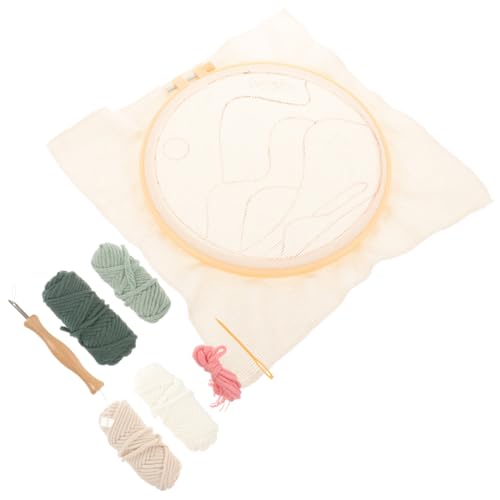 Operitacx 1 Satz -Stickset sticken für kinder kreativset embroidery set strickset kinder sticken knit set Stanznadel-Bastelwerkzeuge Stanznadel-Bastelbedarf tragbare Stanznadel Baumwolle von Operitacx