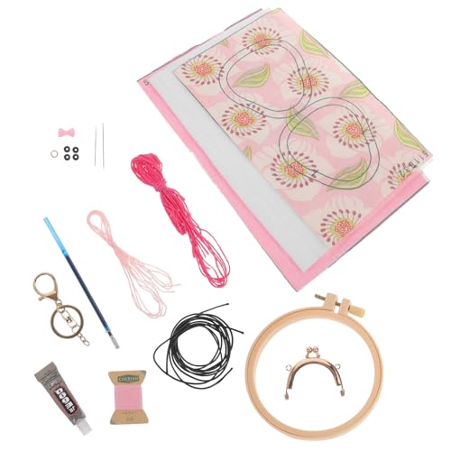 Operitacx 1 Satz Stickwerkzeug-Set Stickerei-Taschen-Kit Damen Geldbörse Damenhandtasche Stickerei-Kits Geldbörse für Mädchen DIY Sticken Kit Stickerei-Starter-Kit Stickset für Anfänger von Operitacx