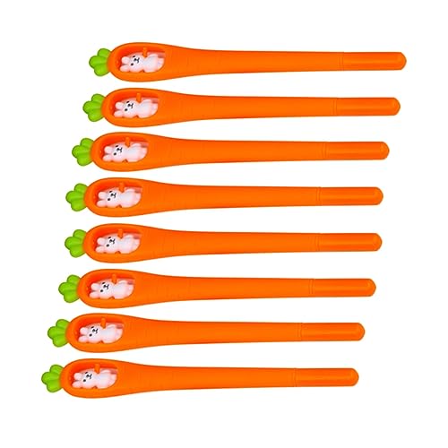 Operitacx 1 Satz Stift Schreibwaren Gelpen Ballpoint Pen Bürogadges Kugelschreibermine Gel Ink Pen Pastell Süße Schulsachen Textmarker Kugelschreiber Karotte Federmäppchen Plastik Orange 8st von Operitacx