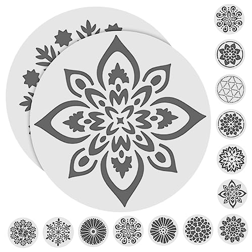 Operitacx 1 Satz Teiliges Mandala Schablonen Für Wandmalerei Wiederverwendbare Bastelschablonen Hochwertigem Für Diy Projekte Und Gestaltung Und Wänden 24 Stück Operitacx 1 Satz Teiliges Mandala Schablonen Für Wandmalerei Wiederverwendbare Bastelschablonen Hochwertigem Für Diy Projekte Und Gestaltung Und Wänden 24 Stück von Operitacx