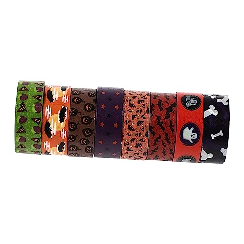 Operitacx 1 Satz Washi-tape Washi-klebeband Farbiges Abdeckband Dekoratives Klebeband Kinderaufkleber Halloween Basteln Halloween Partyzubehör Geschenkbänder Papier 8 Rollen von Operitacx