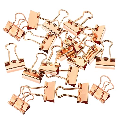 Operitacx 1 Schachtel Elliot-Ordner bookmarks book marks Kabelclip document holder scheckheft Bindeklammern mittel Heftklammern Multifunktionsclips Binder Büroklammern Metall Rose Gold von Operitacx