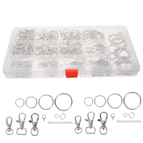 Operitacx 1 Schachtel Hummer Schlüsselanhänger Haken Schlüsselband für Schlüssel Spule schmuck machen jewelry making kit Armbandklemmen für die Schmuckherstellung Armband Biegering Legierung von Operitacx