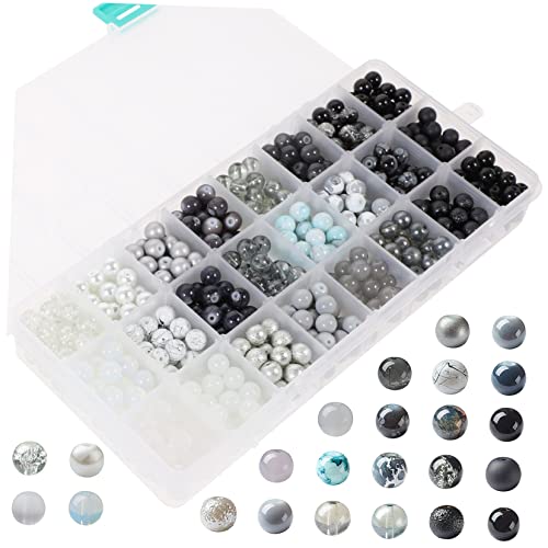 Operitacx 1 Schachtel Runde Perlen Schmuck Lose Perlen Halskette Perlen Diy-bastelanhänger Perlen Zur Herstellung Von Armbändern Perlenarmband-kit Diy-bastelbedarf Perlensets Diy-perlen Glas von Operitacx