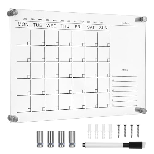 Operitacx 1 Set Acryl-Trockenlöschtafel Klarer Notizblock Wiederverwendbar Wochenkalender Nachrichtentafel Wochenplaner Lebensmittelliste Notizblock Kleines Schreib-Whiteboard Für Die Wand von Operitacx