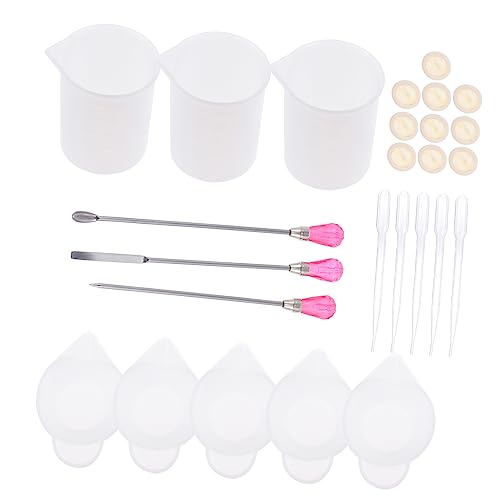 Operitacx 1 Set Epoxid Produktionsset Mischgetränkemixer Rührbecher Zusammenklappbare Wasserflaschen Küchen Messbecherspender Handmixer Kleiner Messbecher Flüssigkeitszubehör von Operitacx