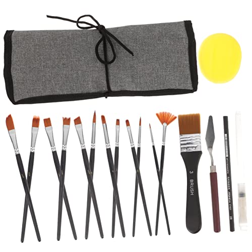 Operitacx 1 Set Pinsel Set Aquarellreiniger Halter Wasserpinsel Stifte Kosmetik Organizer Palette Ölfarben Marker Pinsel Studenten Pinsel Gesichtsfarbe Ölpinsel Malerei Stoff von Operitacx