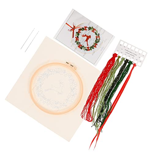 Operitacx 1 Set Weihnachten DIY Kreuzstich Kits Stickerei Kit DIY Stickereibedarf von Operitacx