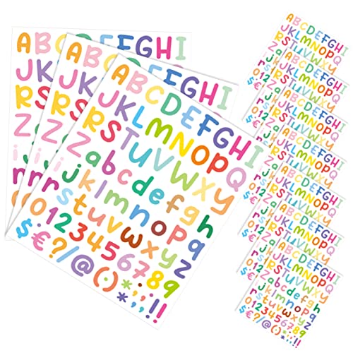 Operitacx 10 Blätter Alphabet-Aufkleber Briefe Postfachnummern Alphabet-Etiketten Buchstabenaufkleber adressetiketten adressenaufkleber decals selbstklebende Buchstaben Zahlenaufkleber Vinyl von Operitacx