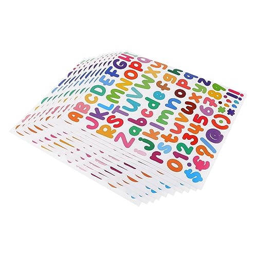 Operitacx 10 Blätter Bunte Zahlen- und Buchstabenaufkleber hochzeitssticker hochzeitsaufkleber Aufkleber mit Briefkastennummern Buchstabenaufkleber groß Alphabet-Aufkleber Alphabet-Etiketten von Operitacx