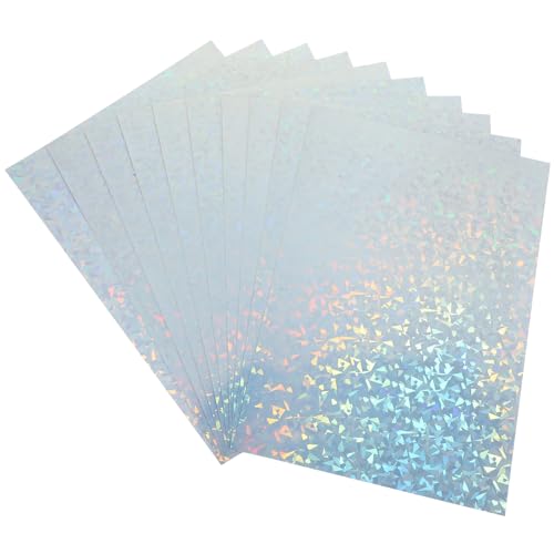 Operitacx 10 Blatt Blatt PVC-Aufkleber bedrucken Papier Etikettendrucker holographic sticker aufkleber bedruckbar etiketten aufkleber für maschine drucken holografische Fensterfolie von Operitacx