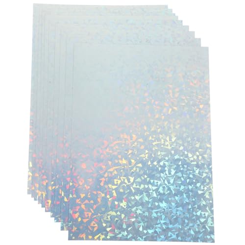 Operitacx Mattes Stickerpapier 10 Blatt Holografisches Stickerdruckpapier Klebepapier für Drucker Kunstprojekte Preisschilder Etiketten Glänzendes Stickerpapier von Operitacx