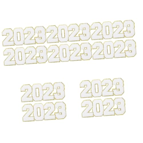 Operitacx 10 Sets 2023 Stoffaufkleber Nähapplikationen Chenille Zahlenflicken Zahlenflicken Für Kleidung Reparaturflicken Zahlen Nähflicken Stickflicken Applikation Auf Polyester von Operitacx