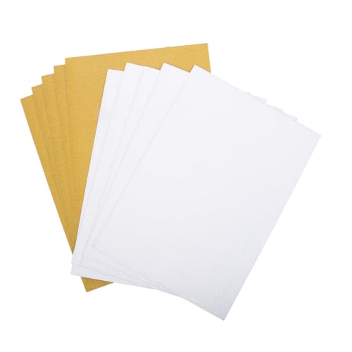 Operitacx 10 Stück Blätter Papierkarten selber machen weihnachskarte weihnachten karten sticker aufkleber Goldfarben dekoringe Nagelaufkleber Kartenvorrat Vinyl funkelndes Glitzerpapier von Operitacx