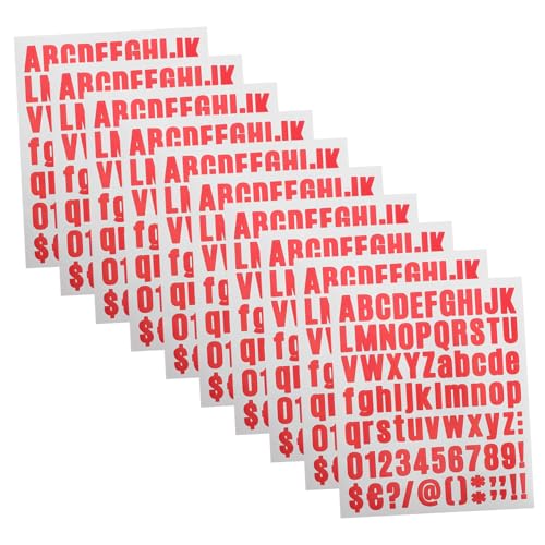 Operitacx 10 Stück Buchstabenaufkleber Alphabet Aufkleber Leicht Abziehbare Aufkleber Dekorationsaufkleber Briefkastennummern Zahlenaufkleber DIY Buchstaben Wandaufkleber Vinyl von Operitacx