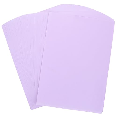 Operitacx 100 Blatt Farbiges A4-papier Farbiges Papier Konstruktionspapier Glitzerndes Origami-papier Bastelpapier Origami-papiermasse Kit Zur Papierherstellung Rosa Kopierpapier Lavender von Operitacx