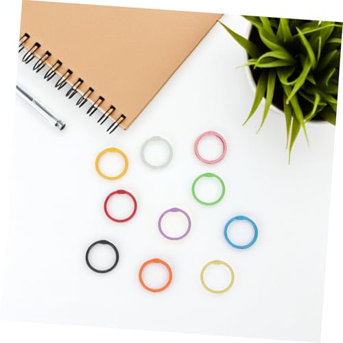 Operitacx 100 Stück Bunte Metall Binder Ringe Offene Buchbinderinge für Kalender Lose Notizen Langlebig Kratzfest Farbenfrohe Büro und Bastelringe Operitacx 100 Stück Bunte Metall Binder Ringe Offene Buchbinderinge für Kalender Lose Notizen Langlebig Kratzfest Farbenfrohe Büro und Bastelringe von Operitacx