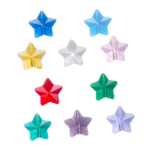 Operitacx 100 Stück Teiliges Glasperlen in Sternform Bunte DIY Schmuckperlen für Armbänder Halsketten Basteln Langlebige Kristallanhänger für Schmuckkreationen Operitacx 100 Stück Teiliges Glasperlen in Sternform Bunte DIY Schmuckperlen für Armbänder Halsketten Basteln Langlebige Kristallanhänger für Schmuckkreationen von Operitacx