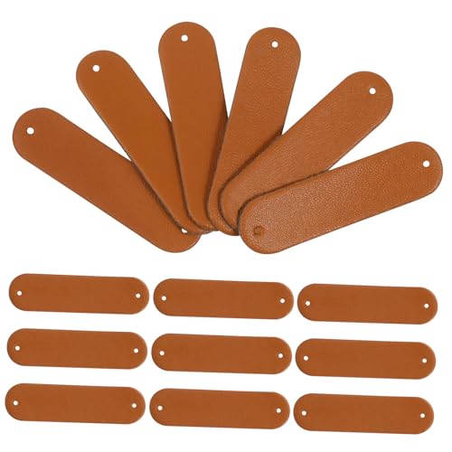 Operitacx 100st Leeres Lederetikett Formen Aus Polystyrol Hutkrone Hängeetiketten Kleiner Accessoires-anhänger Handgefertigte Materialetiketten Halter in Kappenform Logo Fa Kunstleder Brown von Operitacx