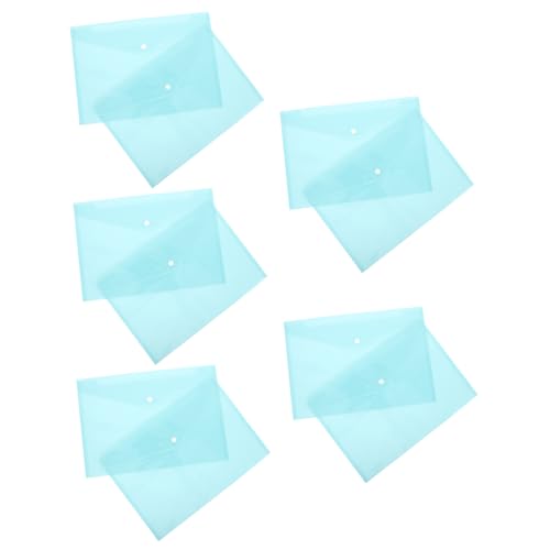 Operitacx 10St Aktenhalter Transparente Dokumententaschen Dokumentenmappe mit Knopfverschluss Plastikdokumententaschen briefumschläge ordner Dokumentenmappen Dokumentenhalter Blue von Operitacx