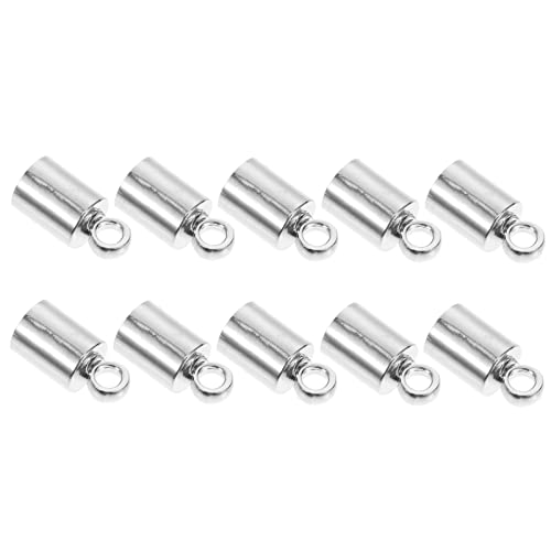 Operitacx 10St Glocke armbandverschluss schmuckherstellung DIY Schmuckteile metallkasten Schmuckverzierung Kabel Verschlüsse Schmuckkordelverschluss schmuck schnur verbinder Legierung Silver von Operitacx