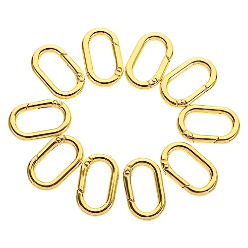 Operitacx 10er Set Ovaler Feder Ringverschluss Aus Robuste Karabiner Schlüsselring Clips Für Taschen Und Zubehör Hochwertige Snap Clip Haken Für DIY Projekte von Operitacx