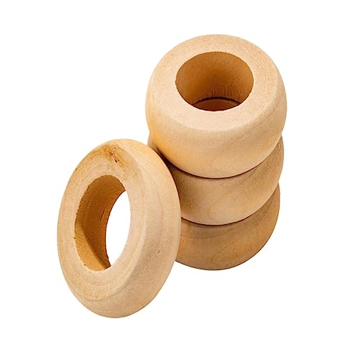 Operitacx 10st Holz Ring Anhänger Kleiderbügel Zum Dekorieren Korbdekor Handdekor Krippendekoration Ringe Pflanzendekorationen -dekor Pflanzen Dekor Diy Brown Bambus von Operitacx