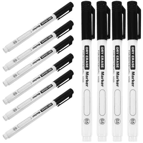 Operitacx 10st Planke Stifte Für Whiteboard-radierer Journaling Löschbarer Stift Permanentmarker Mit Feiner Spitze Whiteboard-markerstifte Whiteboards Für Den Unterricht Plastik Black von Operitacx