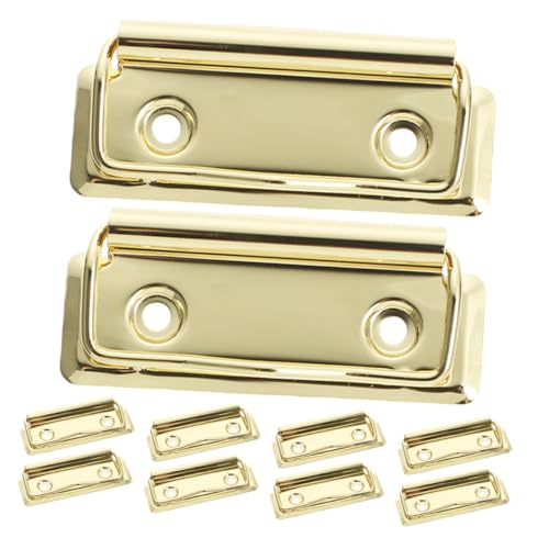 Operitacx 10st Zubehör Für Plattenklemmen Büroklammern Aus Metall Schreibtafelklammern Aus Metall Befestigungsklammern Für Klemmbretter Pinnwand-clips Datei-clip Aluminiumlegierung Golden von Operitacx