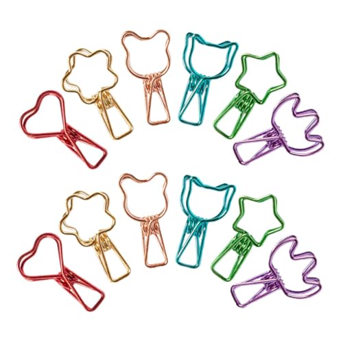 Operitacx 12 Stück Metall-bindeklammern, Büroklammern, Aktenklammern, Lange Schwanzklammern, Büroklammer, Dokumentenbefestigungsklammern Für Zuhause, Bürobedarf, Schulzubehör von Operitacx